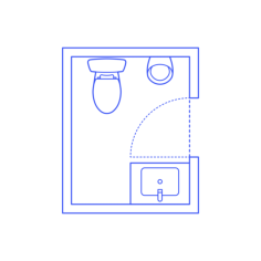 Layouts Bathrooms Half Urinal Toilet 2 Wall Facing Silhouette Cutting Svg Files, Free Vectors File